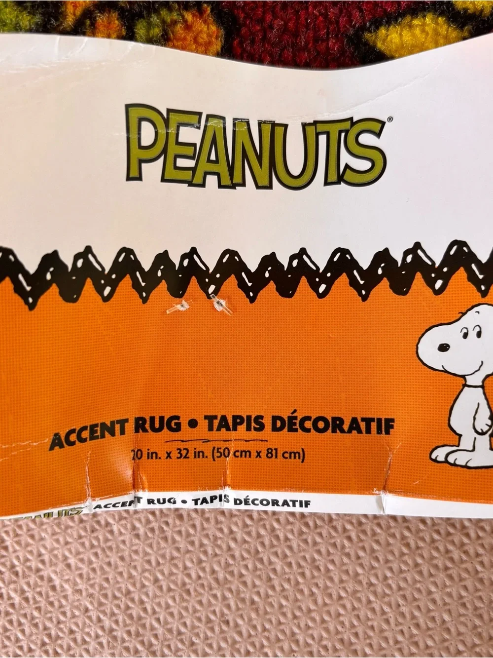 Peanuts Accent Rug HAPPY HARVEST 20 in x 32 in